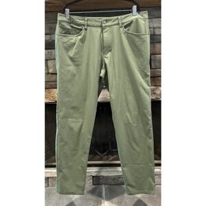 Men’s LULULEMON Green ABC 5 Pocket Classic Warpstreme Pants 38 x 32 *C9